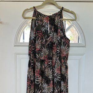 Apricot Women's Tropical Print Halter Maxi Lined Dress, Size: UK 16/EUR XL, EUC